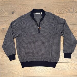 Donald Ross Men's Navy Houndstooth Sweater